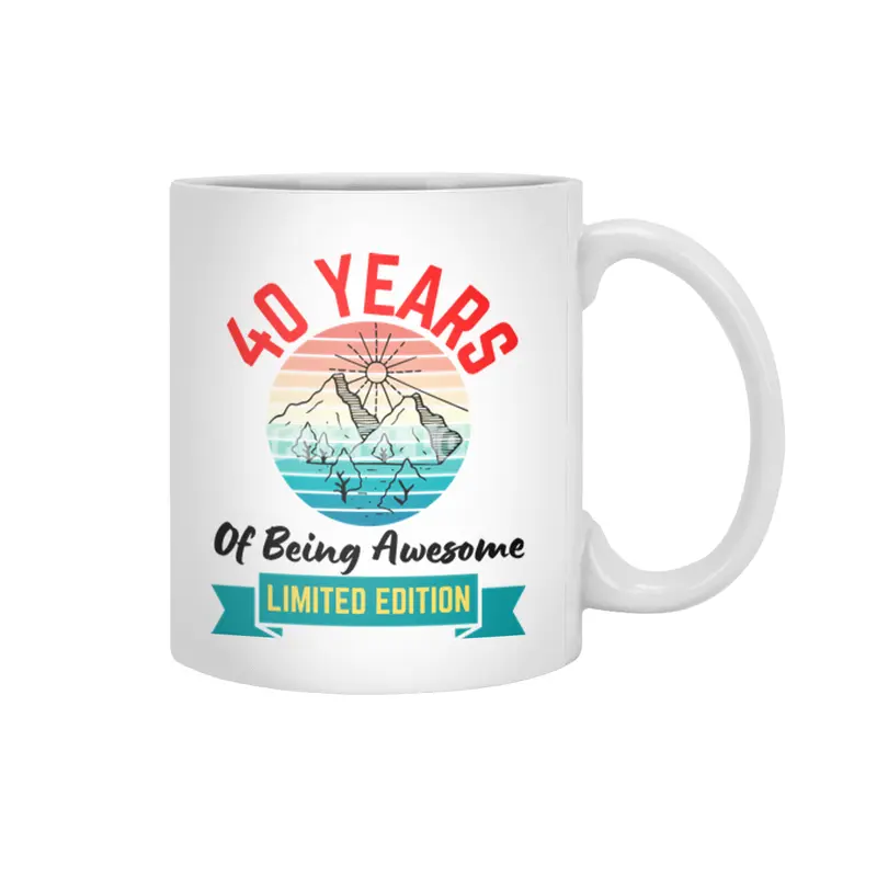 40 Years of Being Awesome. Limited Edition Beyaz Kupa
