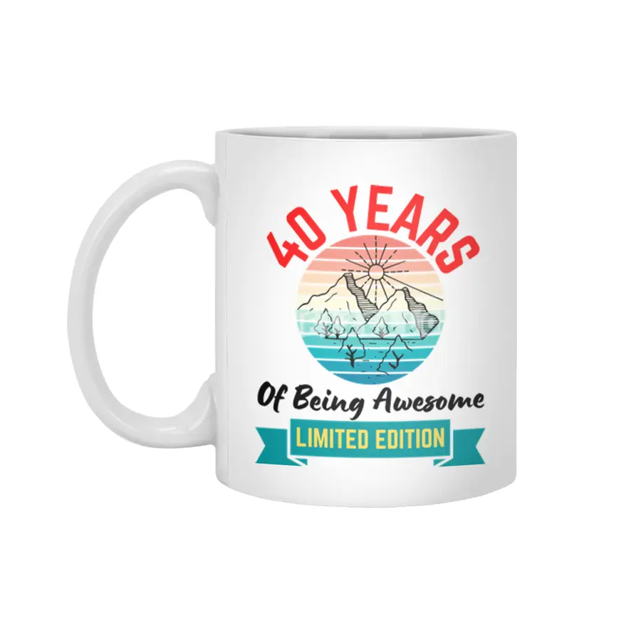 40 Years of Being Awesome. Limited Edition Beyaz Kupa