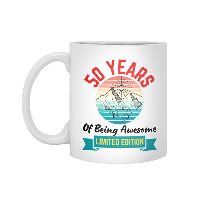 50 Years of Being Awesome. Limited Edition Beyaz Kupa