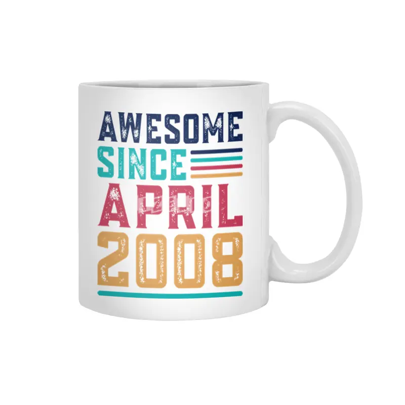 Awesome Since April 2008 Beyaz Kupa