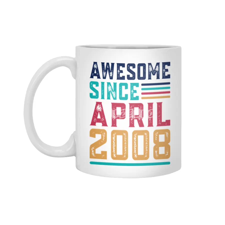 Awesome Since April 2008 Beyaz Kupa