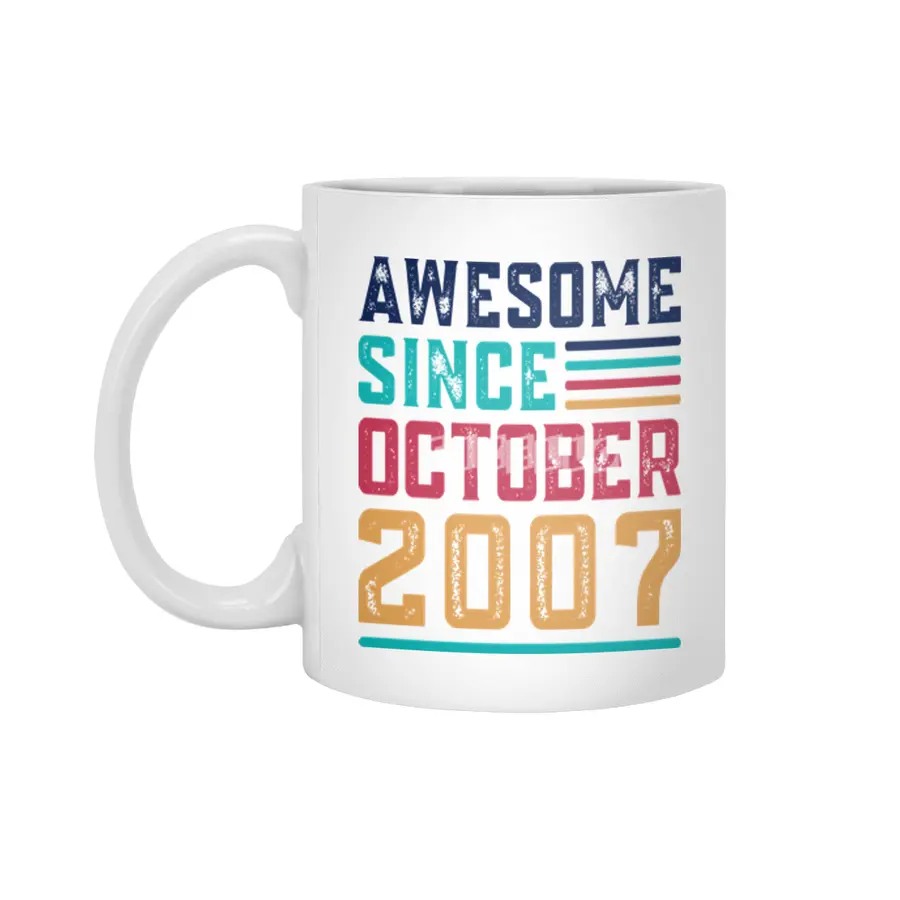 Awesome Since October 2007 Beyaz Kupa