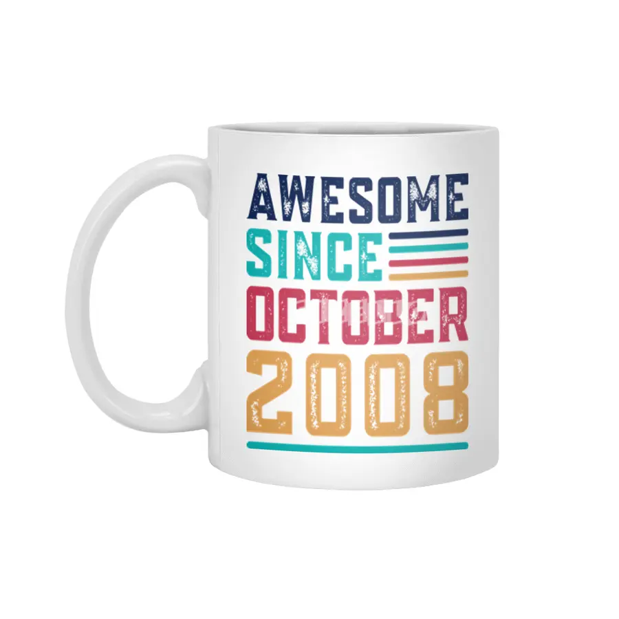 Awesome Since October 2008 Beyaz Kupa