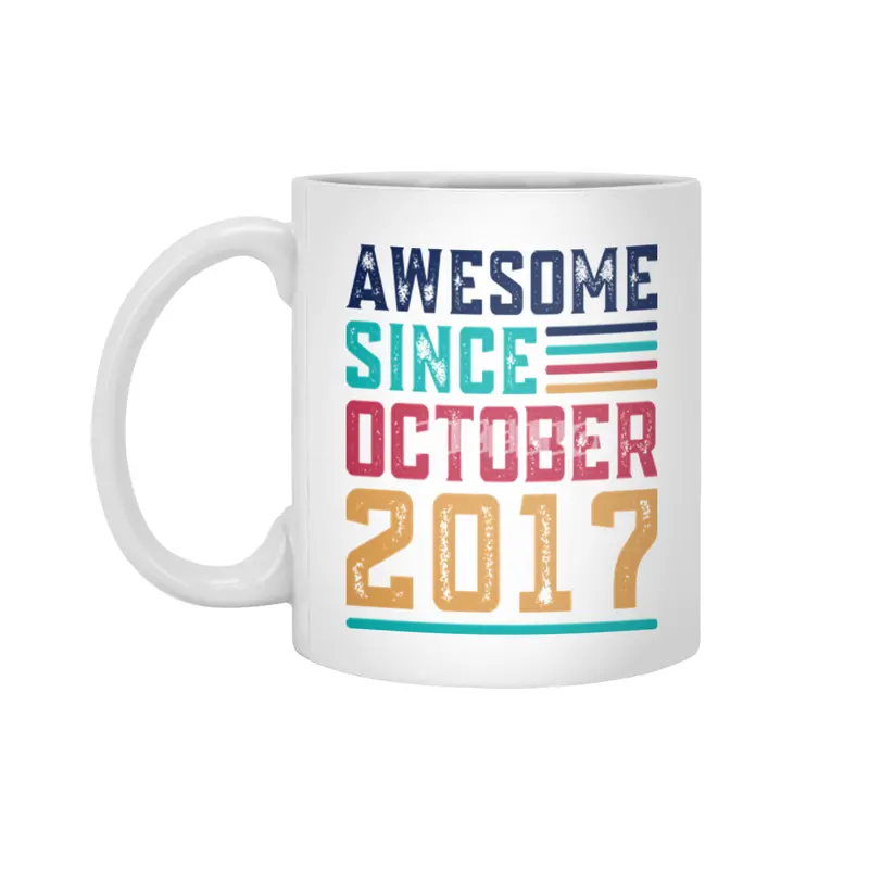 Awesome Since October 2017 Beyaz Kupa