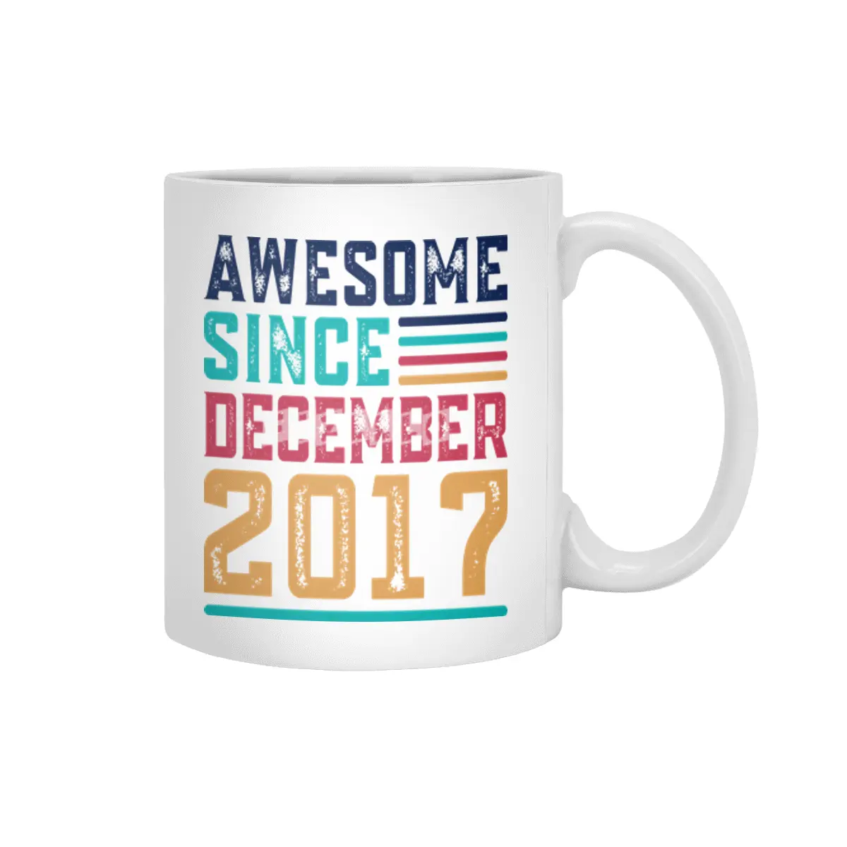 Awesome Since December 2017 Beyaz Kupa