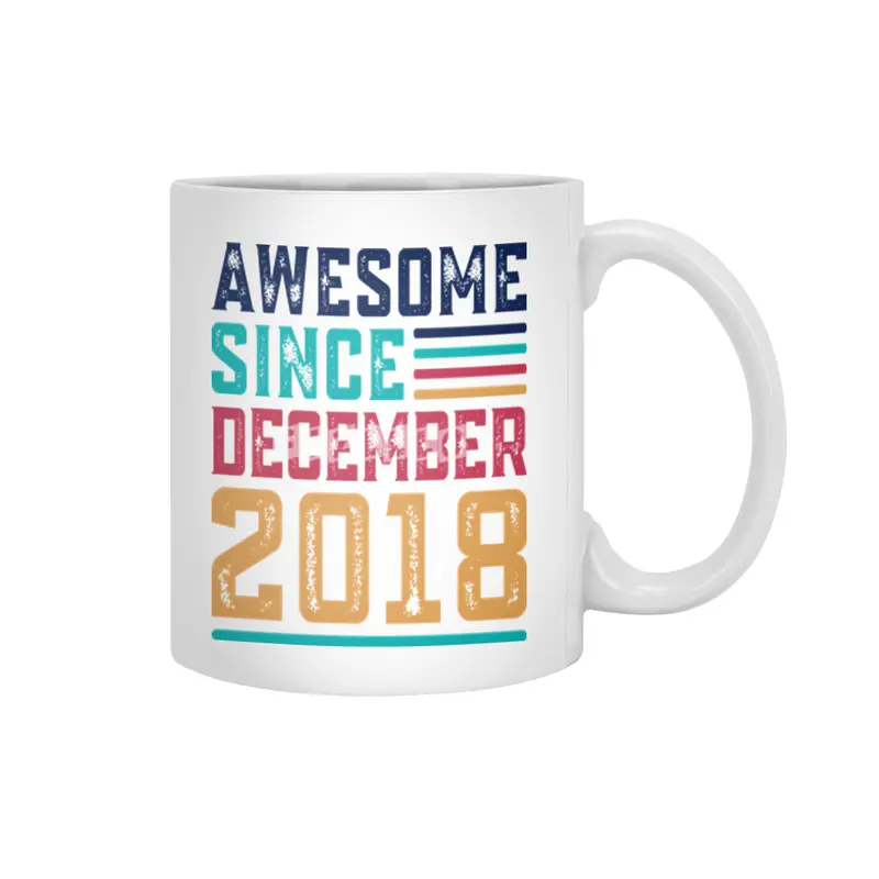 Awesome Since December 2018 Beyaz Kupa