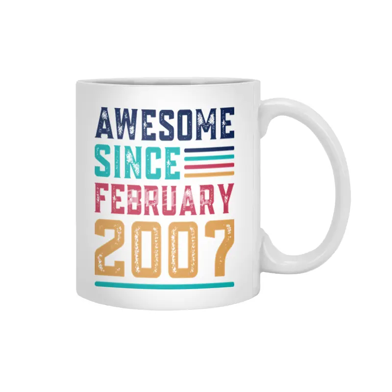 Awesome Since February 2007 Beyaz Kupa