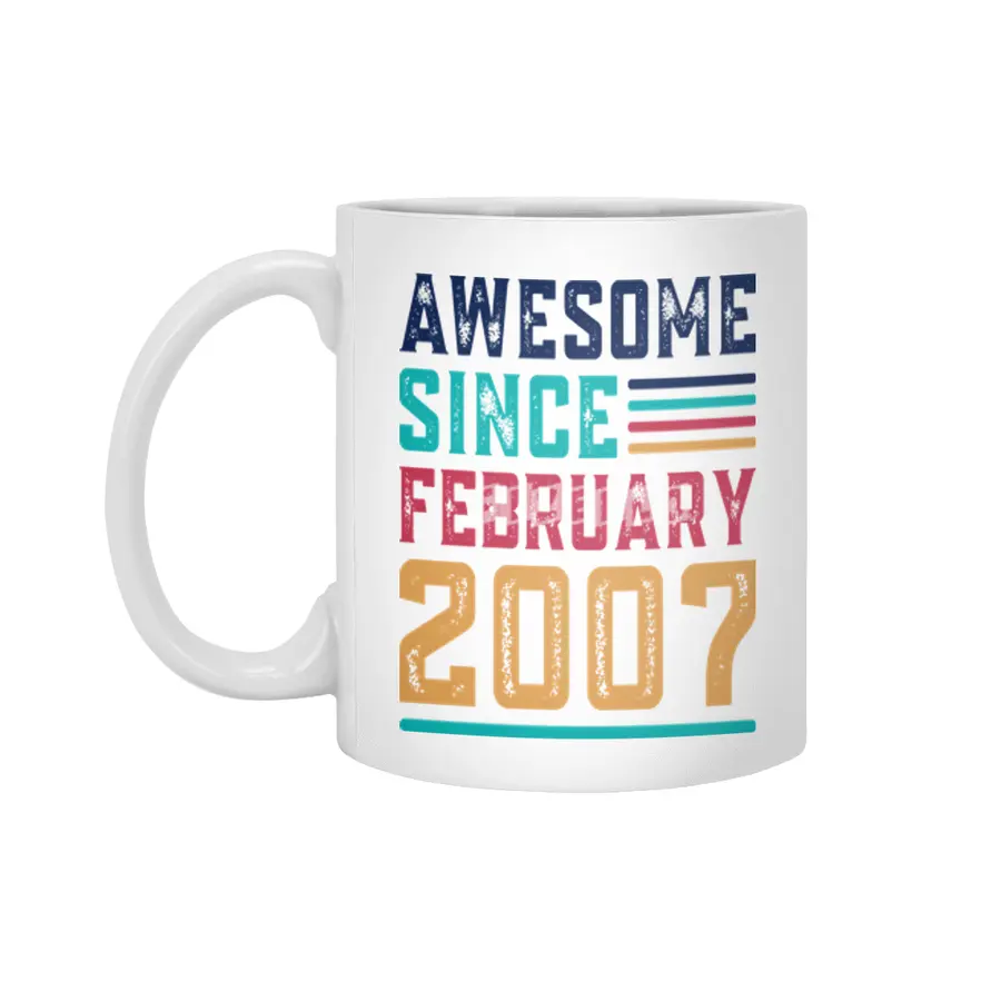 Awesome Since February 2007 Beyaz Kupa