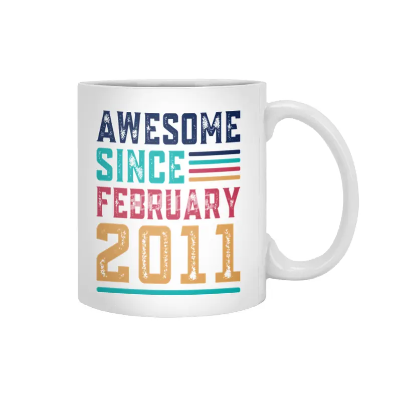 Awesome Since February 2011 Beyaz Kupa