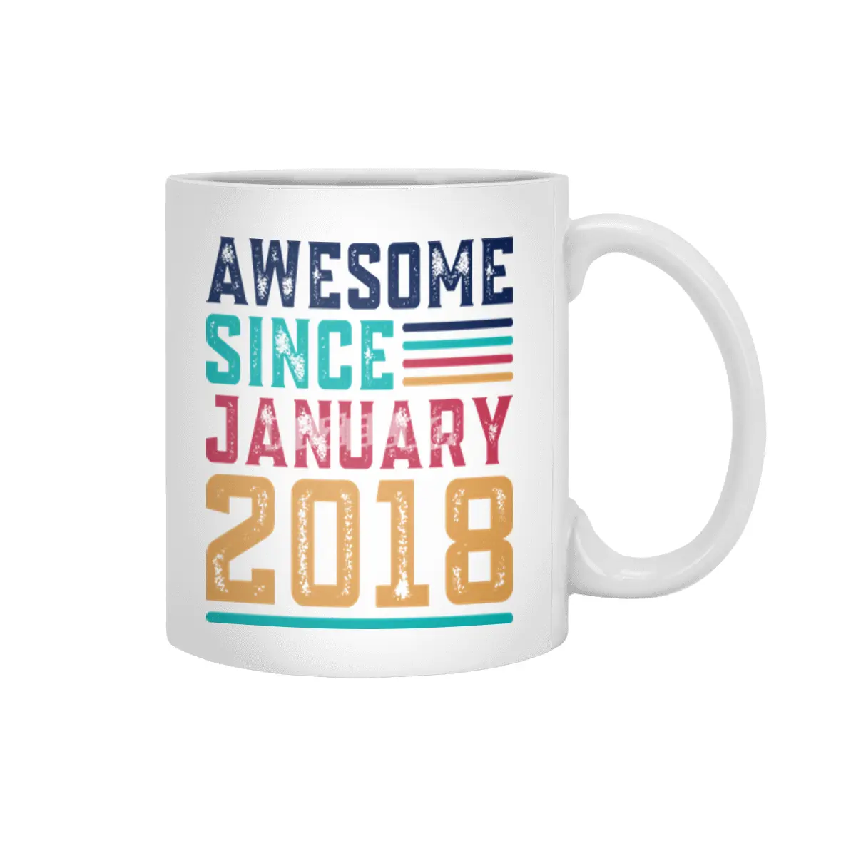 Awesome Since January 2018 Beyaz Kupa