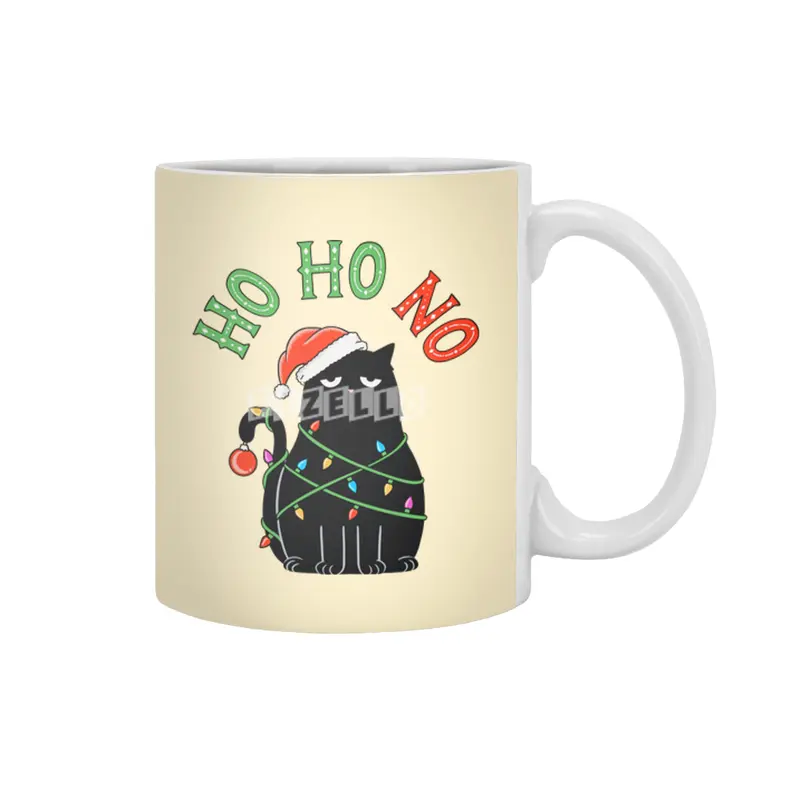 Cat Christmas no Beyaz Kupa