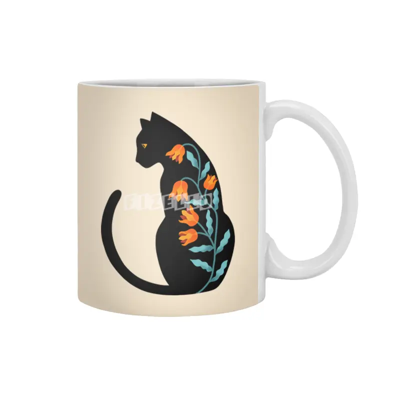 CAT FLORAL Beyaz Kupa