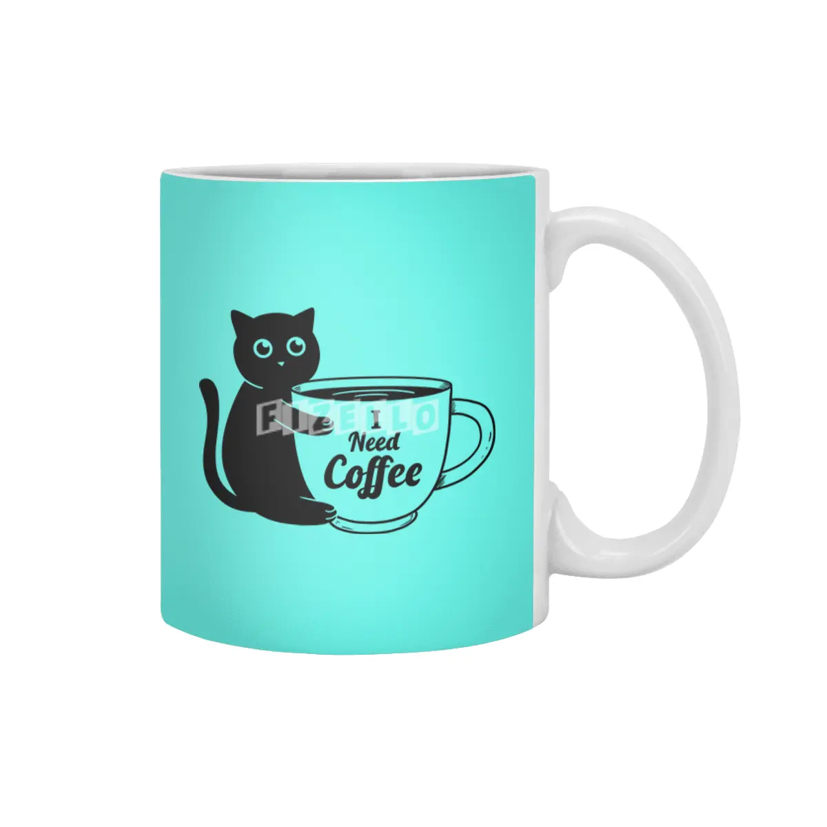 Cat I need Coffee Beyaz Kupa