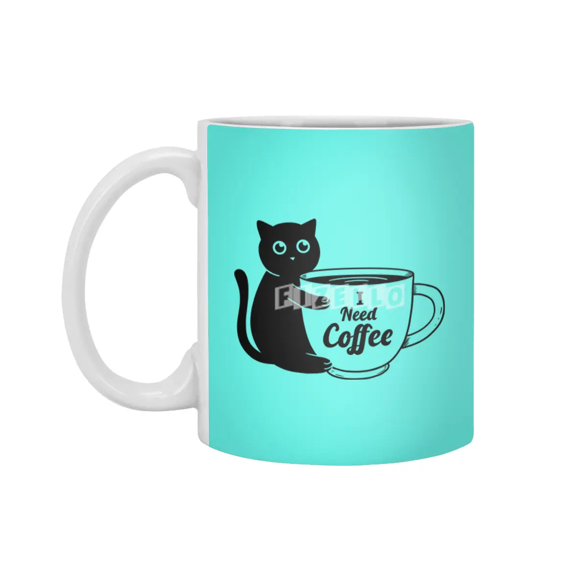 Cat I need Coffee Beyaz Kupa
