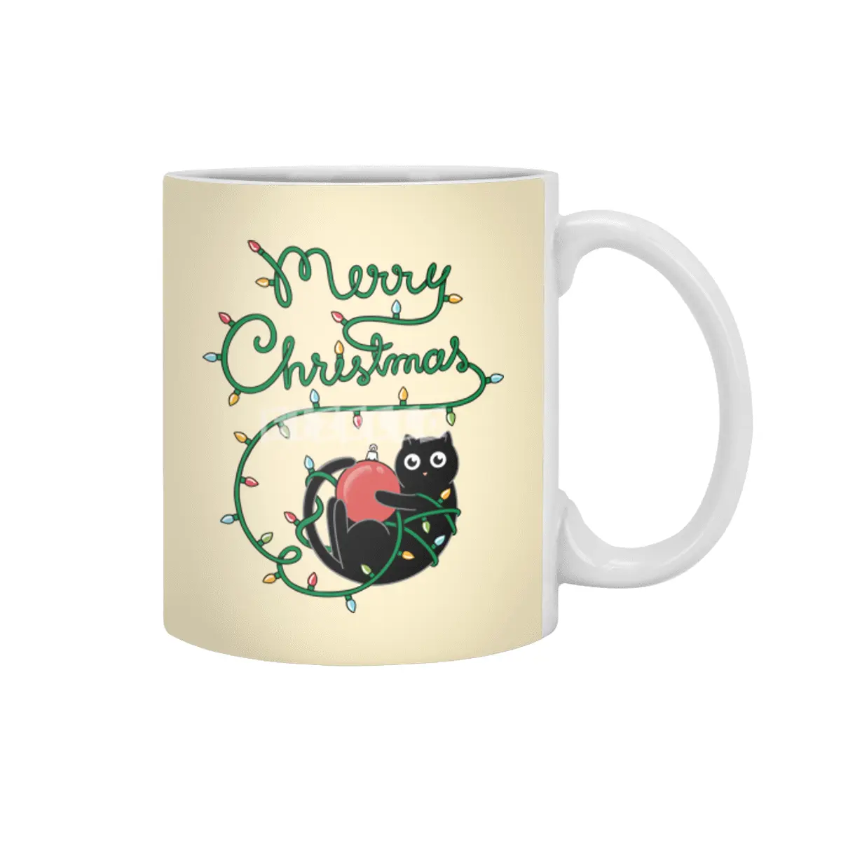 Cat merry christmas Beyaz Kupa