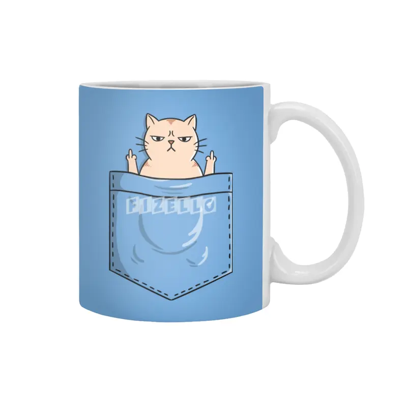 Cat pocket fingers Beyaz Kupa