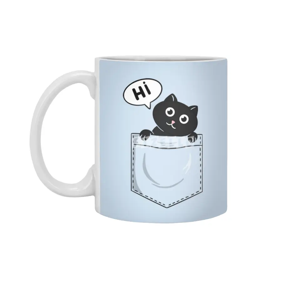 Cat pocket hi Beyaz Kupa