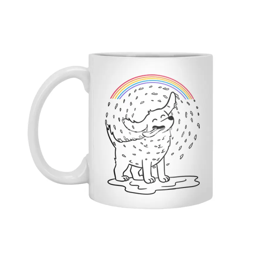 Dog Rainbow Beyaz Kupa