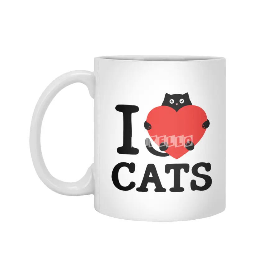 I love cats Beyaz Kupa