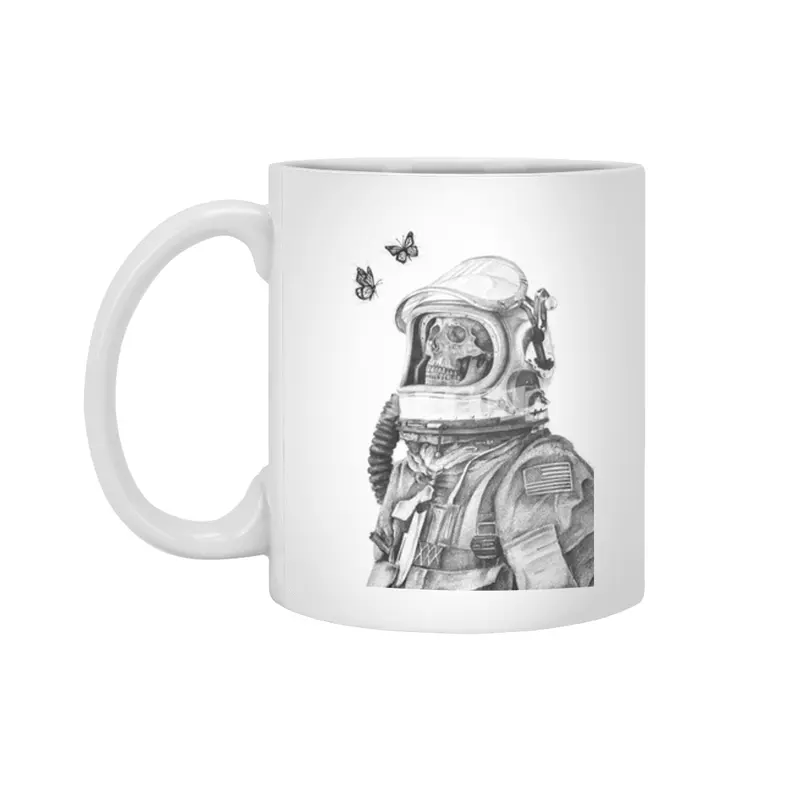 Butterflies in Space Beyaz Kupa