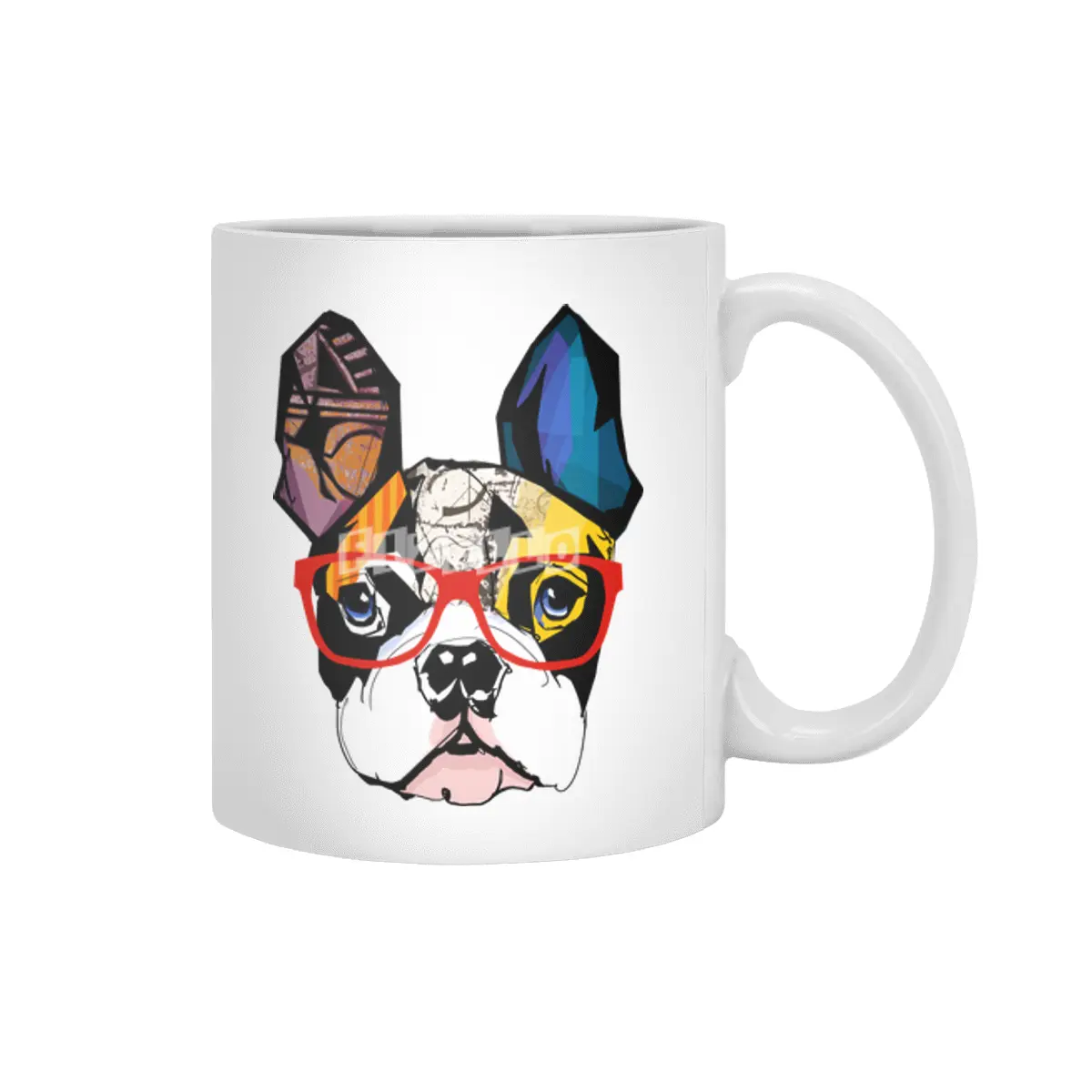 Artsy Frenchie Beyaz Kupa