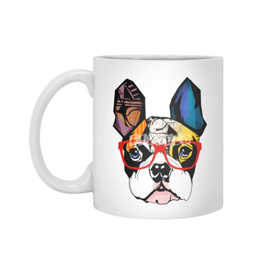 Artsy Frenchie Beyaz Kupa