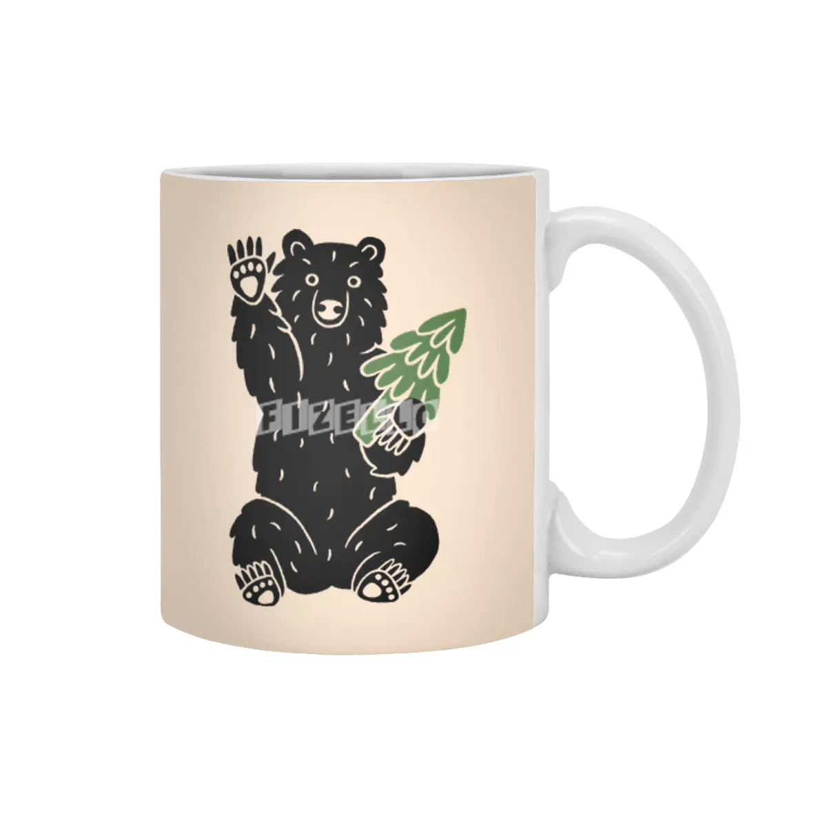 Bear in the Woods Beyaz Kupa