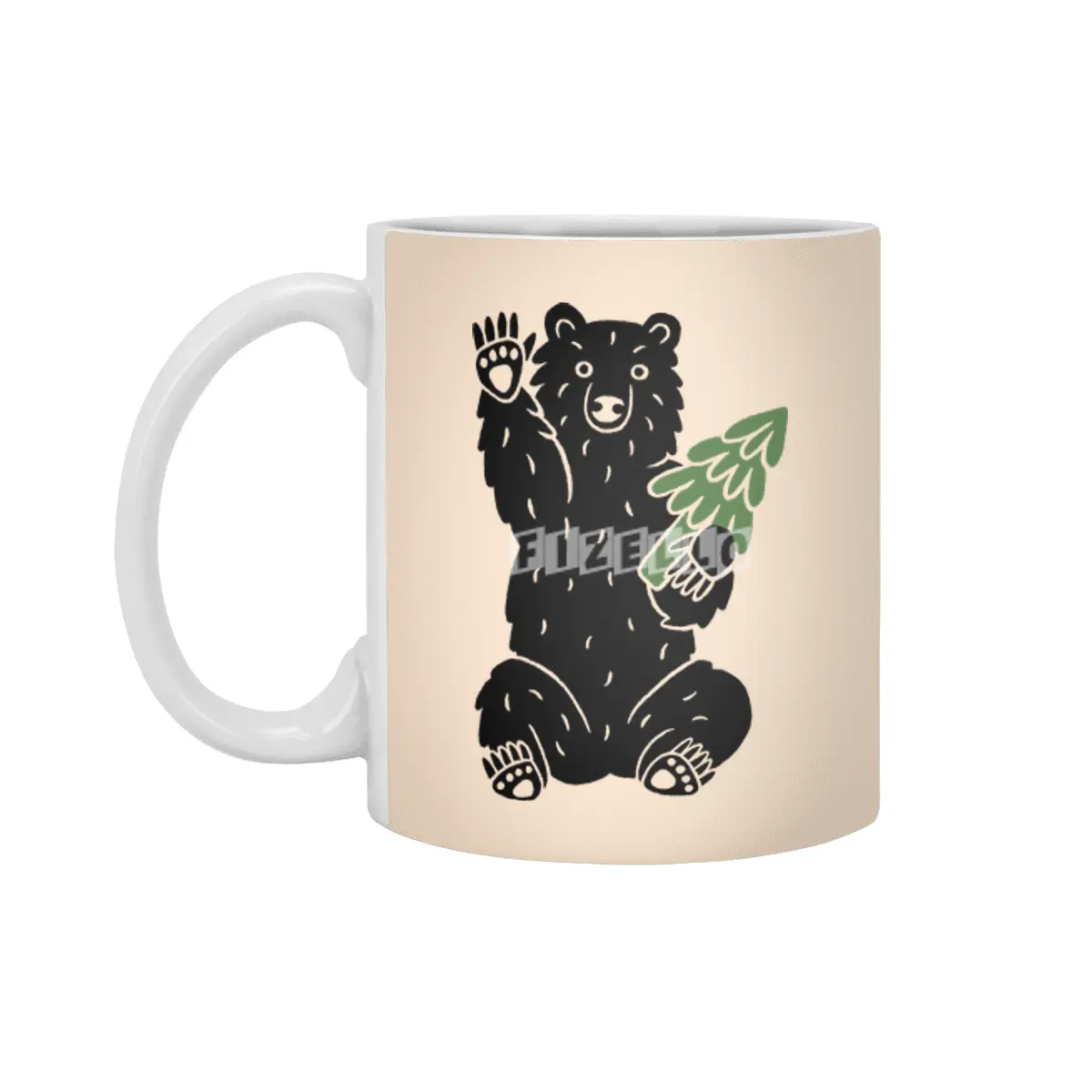 Bear in the Woods Beyaz Kupa
