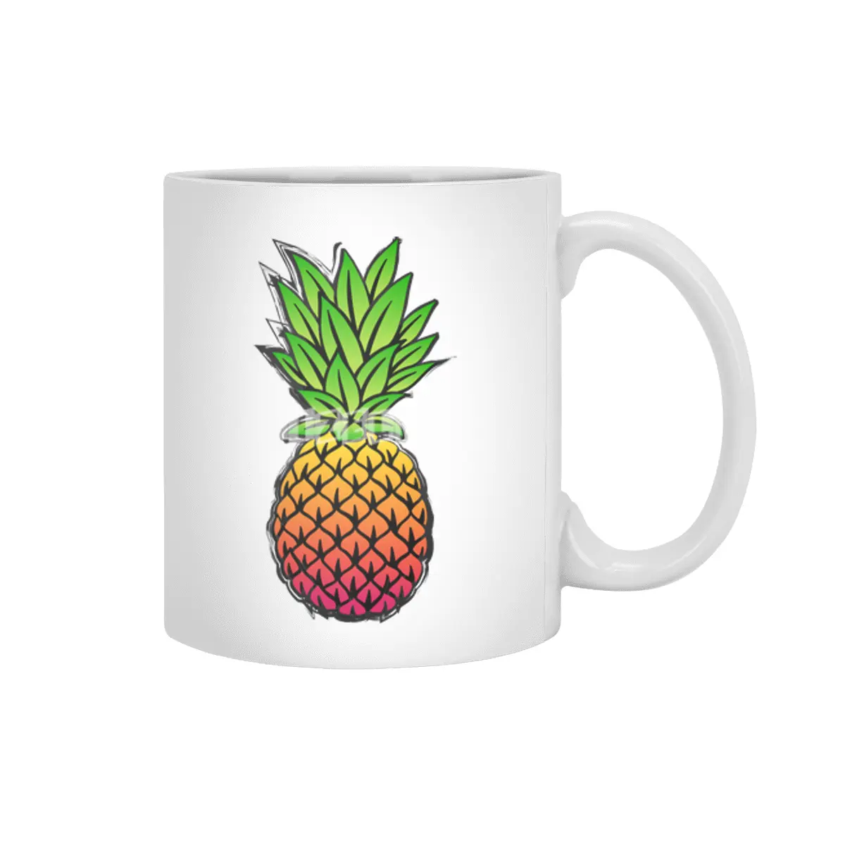 Tropic Pineapple Beyaz Kupa