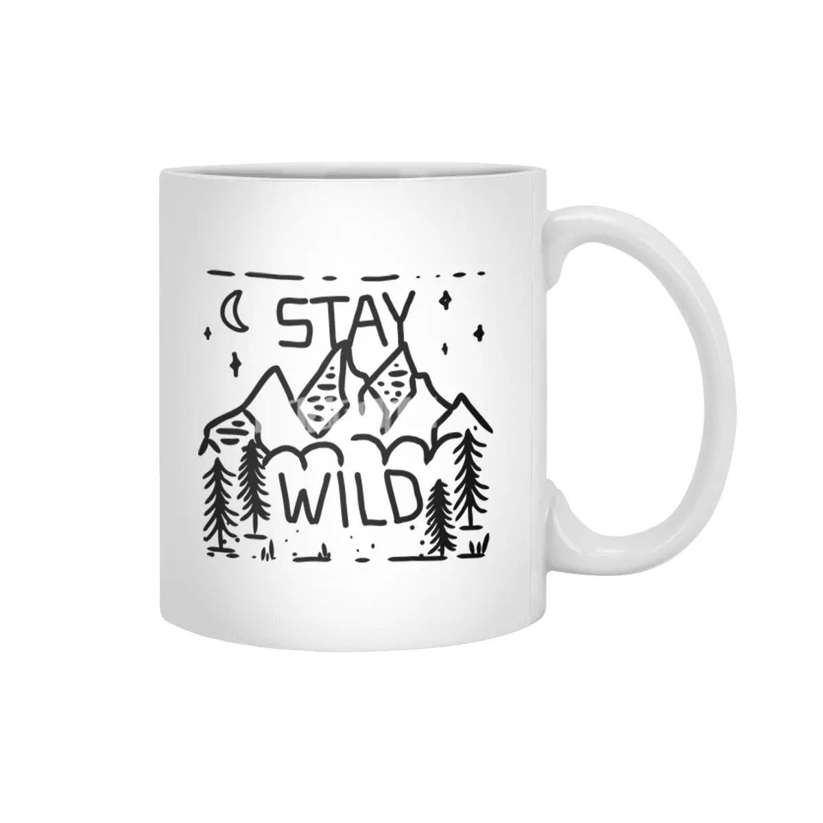 Stay Wild (black edition) Beyaz Kupa