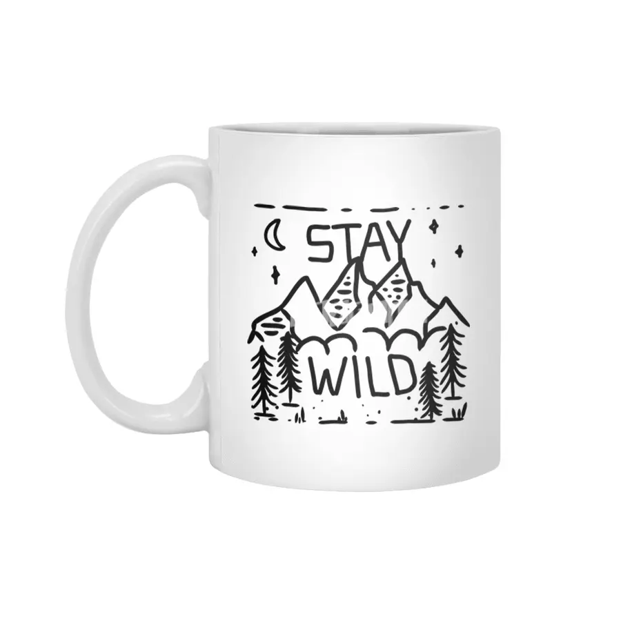 Stay Wild (black edition) Beyaz Kupa