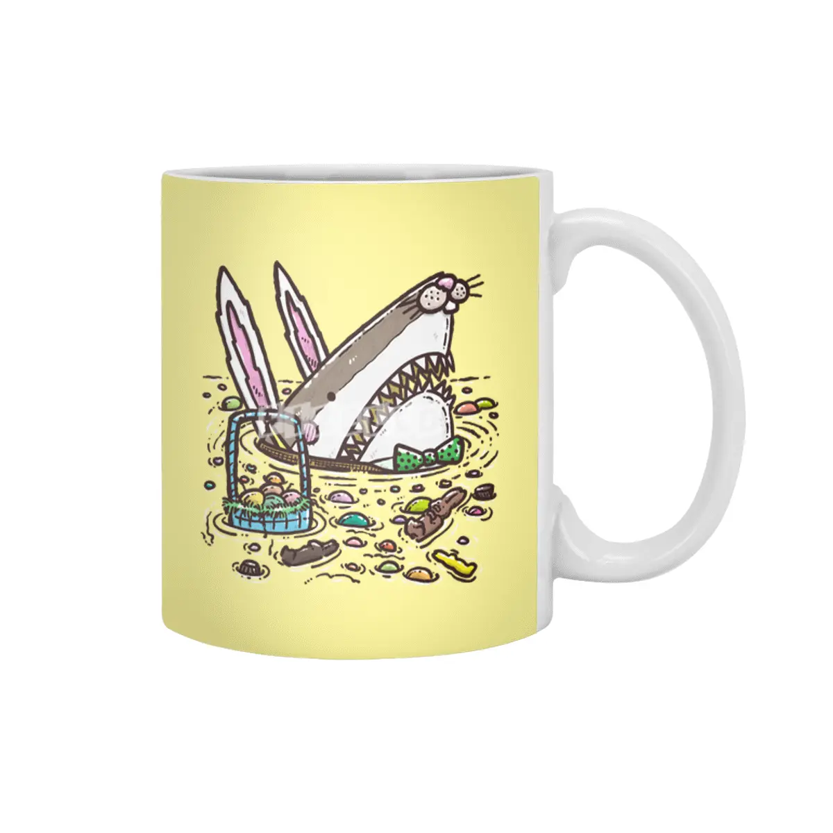 The Easter Bunny Shark II Beyaz Kupa