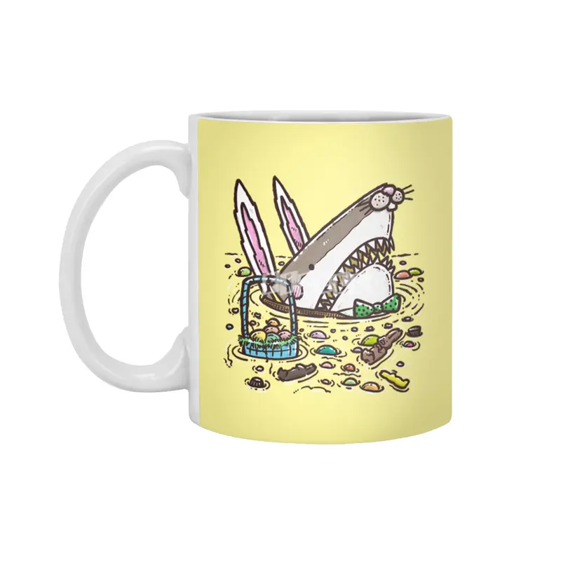 The Easter Bunny Shark II Beyaz Kupa