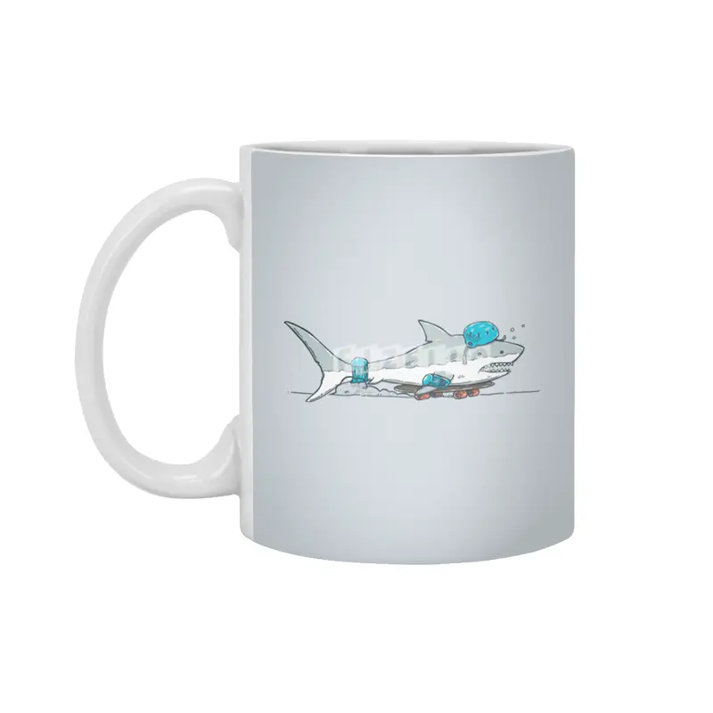 The Shark Skater Beyaz Kupa