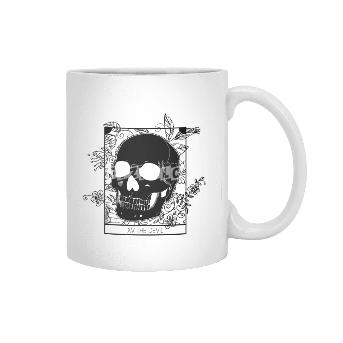 Tarot Death Wicca Skull Witch Magicka Beyaz Kupa