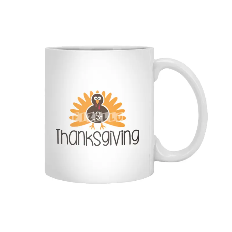 1st Thanksgiving Day Outfits Turkey Beyaz Kupa