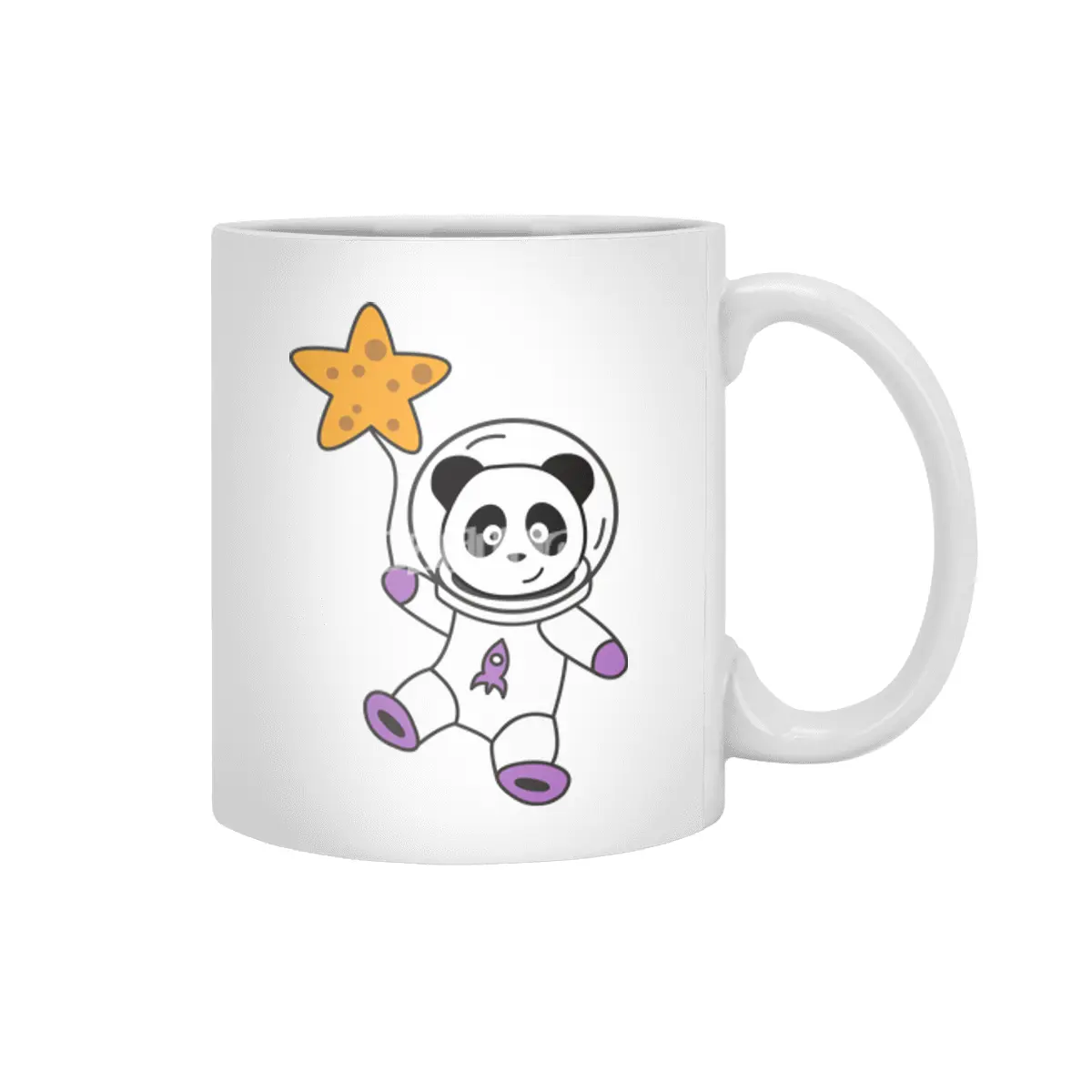 Astronauts Pandas Planet Earth Space Star Beyaz Kupa