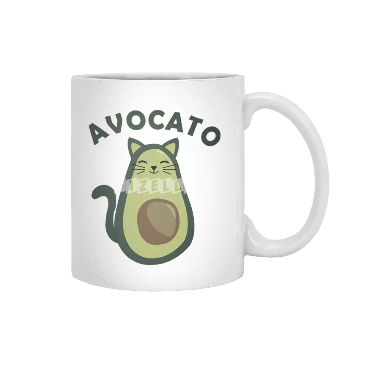 Avocado Cat Funny Food Kitten Avocato Beyaz Kupa