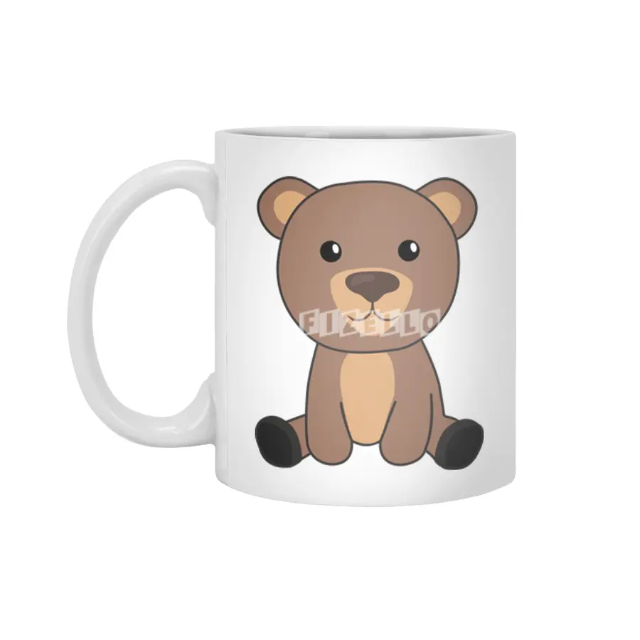 Bear Bears Cute Animals For Children Baby Bear Beyaz Kupa