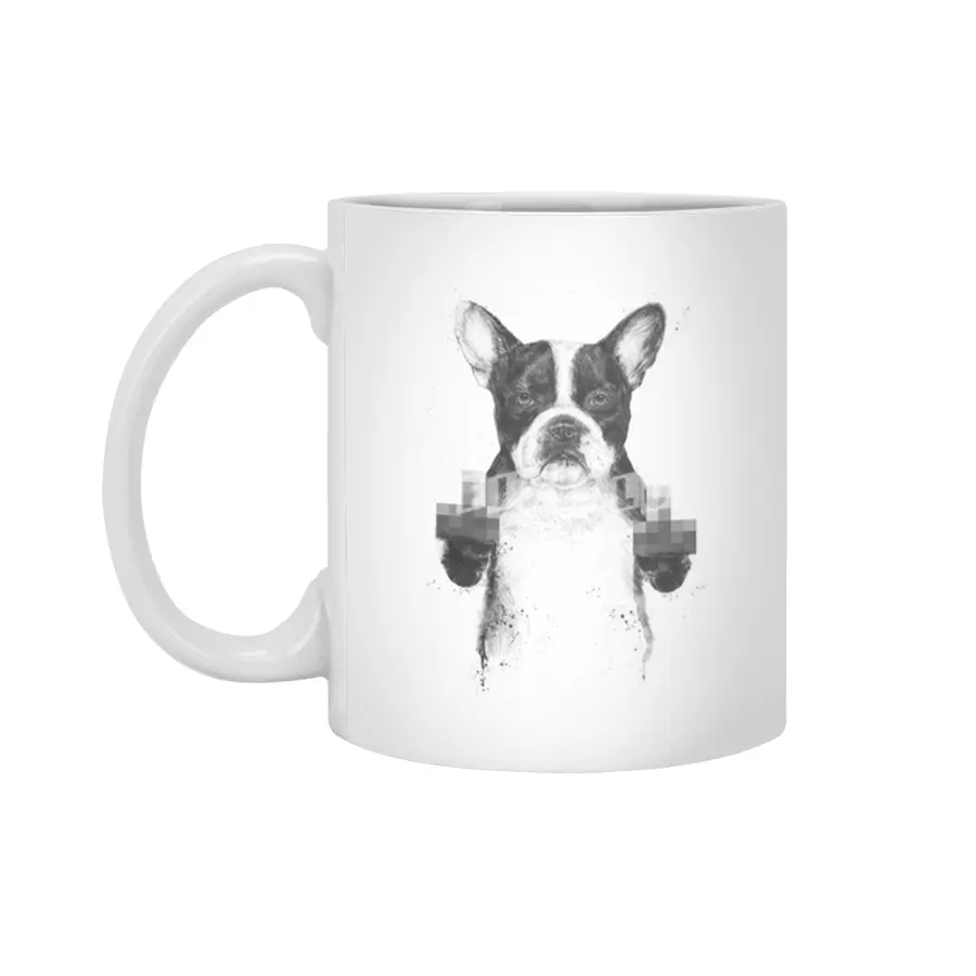 Censored dog Beyaz Kupa