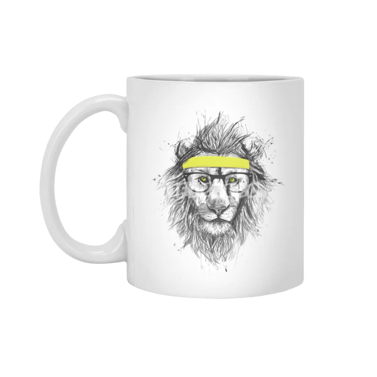 Hipster Lion Beyaz Kupa