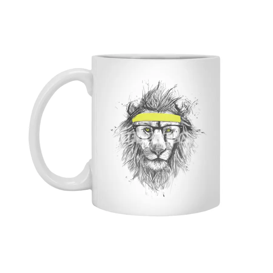 Hipster Lion Beyaz Kupa