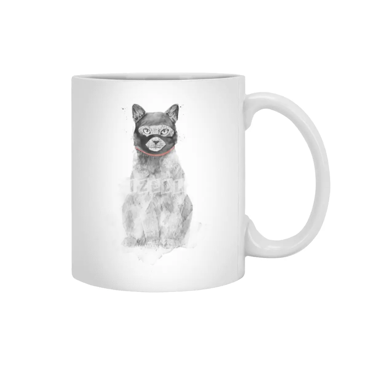 Masked cat Beyaz Kupa