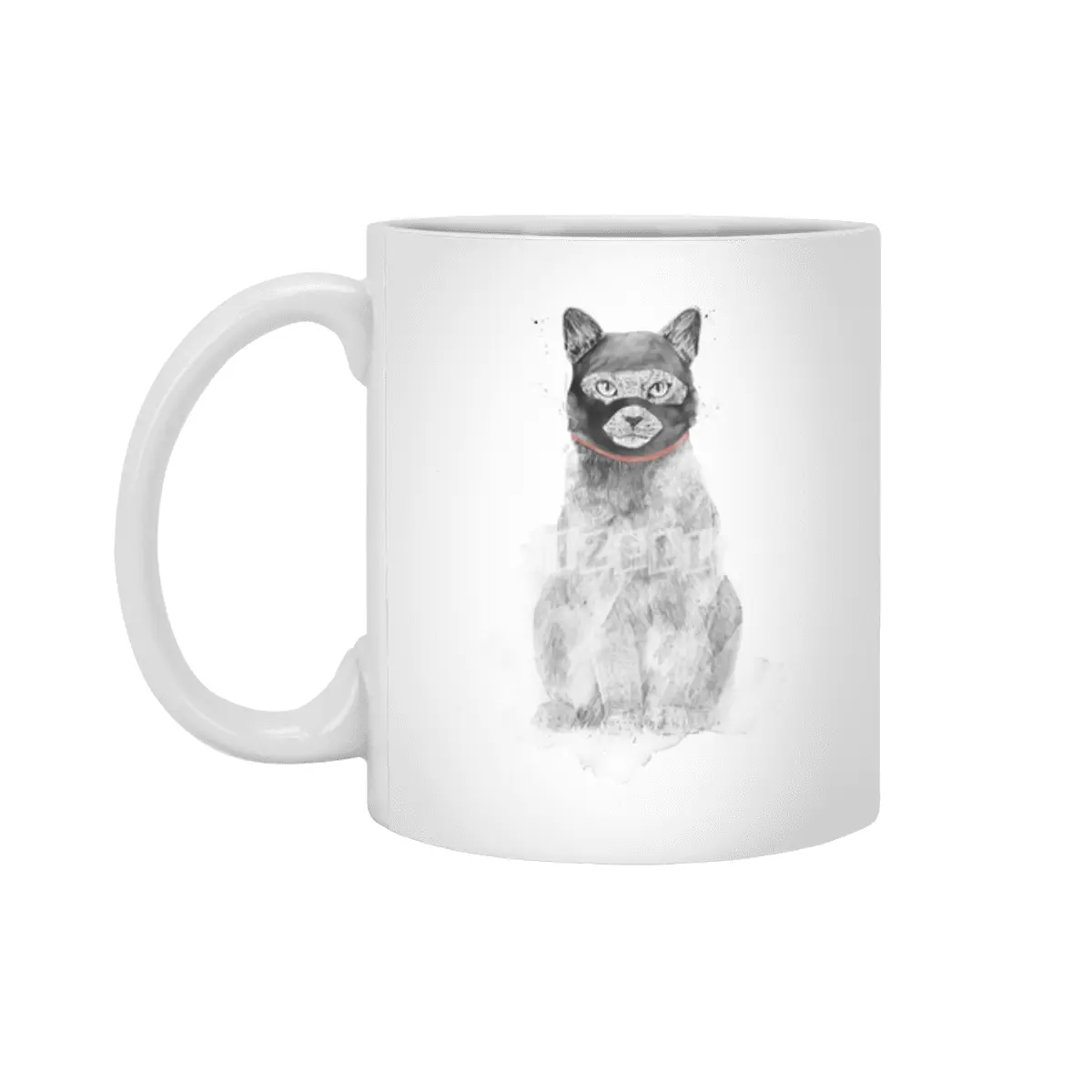 Masked cat Beyaz Kupa