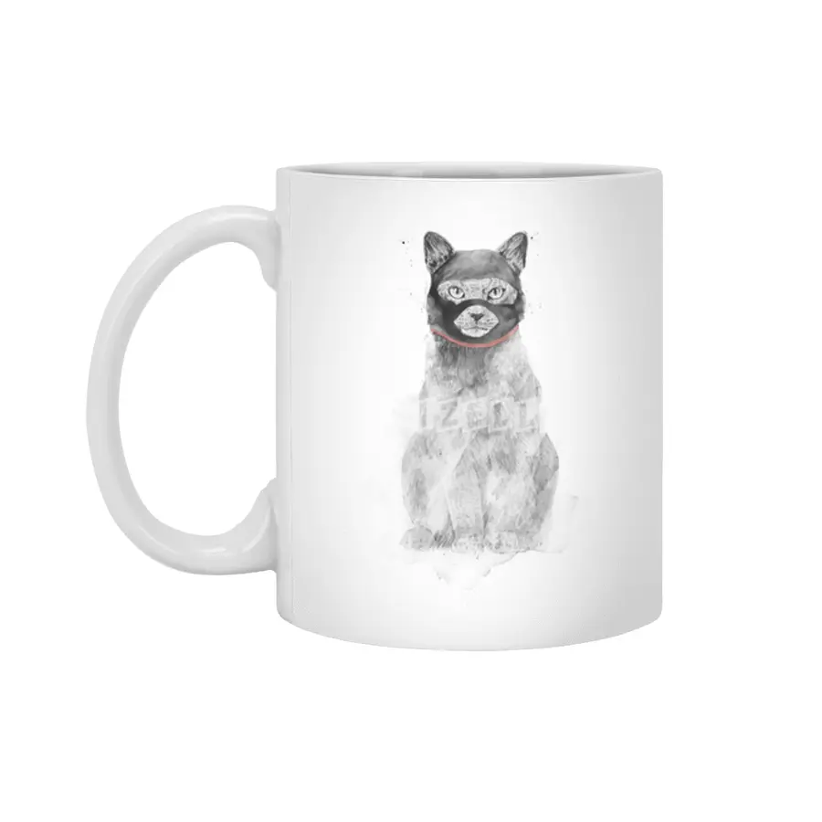 Masked cat Beyaz Kupa