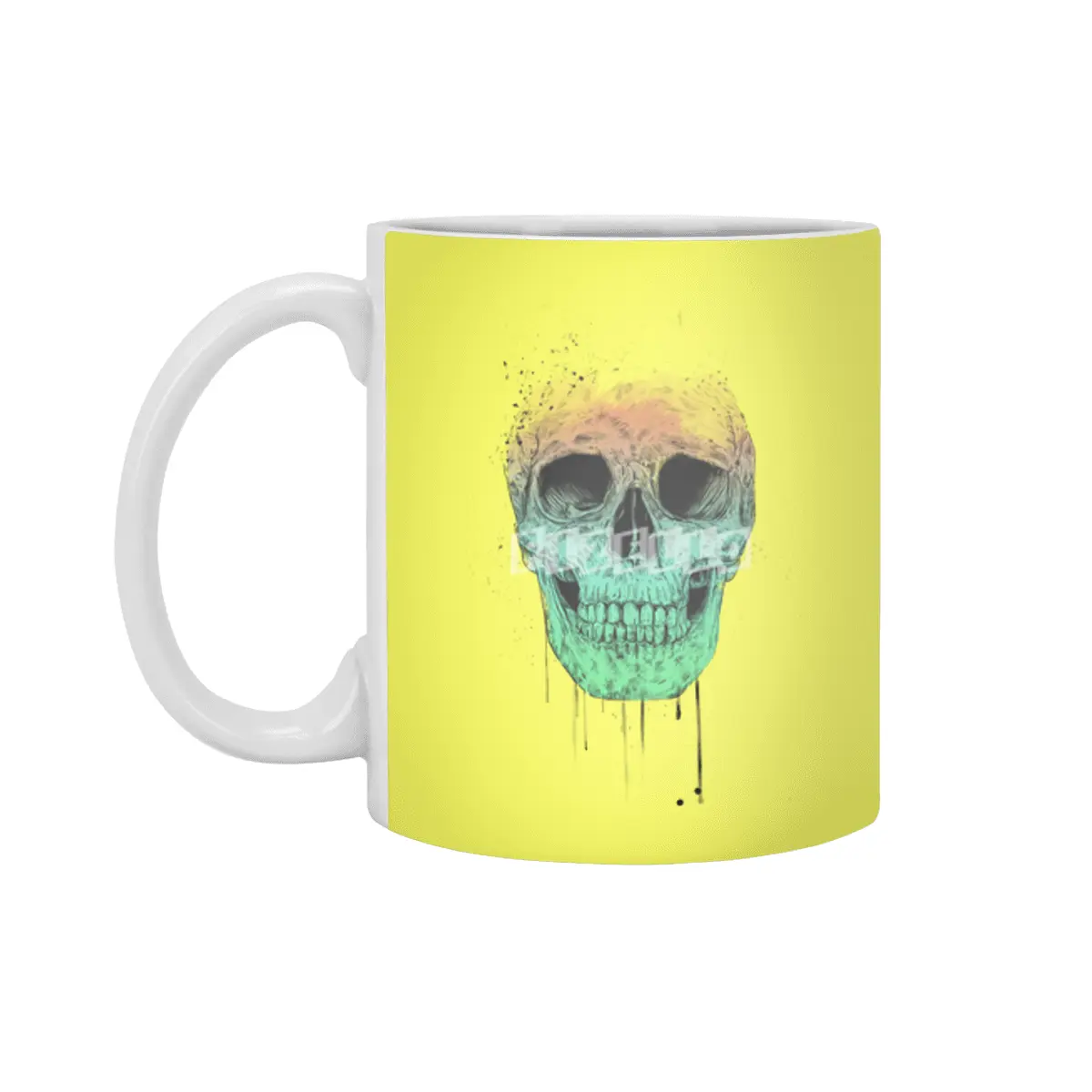 Pop art skull Beyaz Kupa