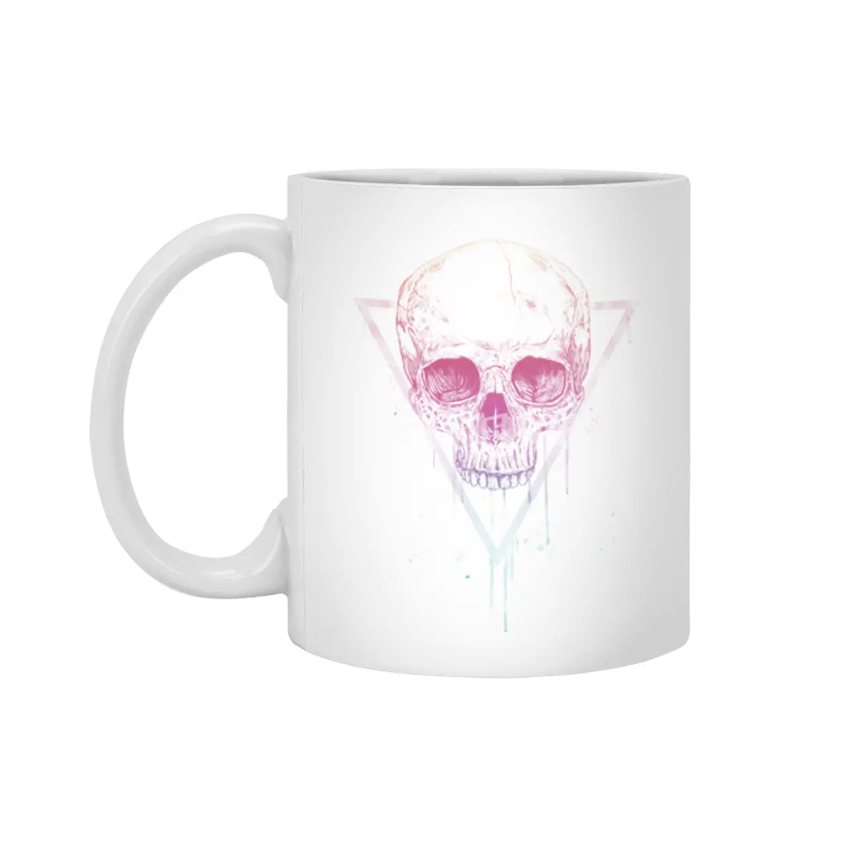 Skull in a triangle Beyaz Kupa