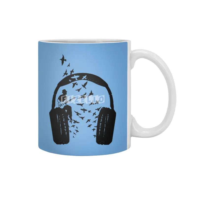 Headphone Bass guitar Beyaz Kupa
