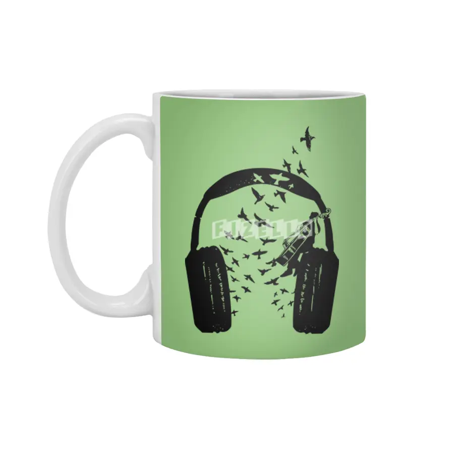 Headphone Double Bass Beyaz Kupa