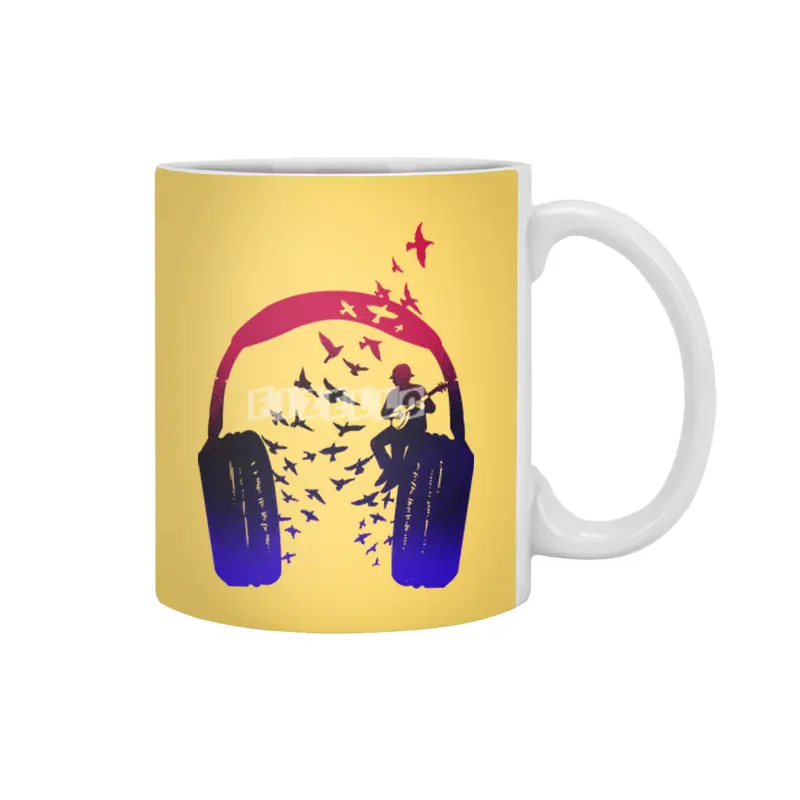Headphone Music Banjo Beyaz Kupa